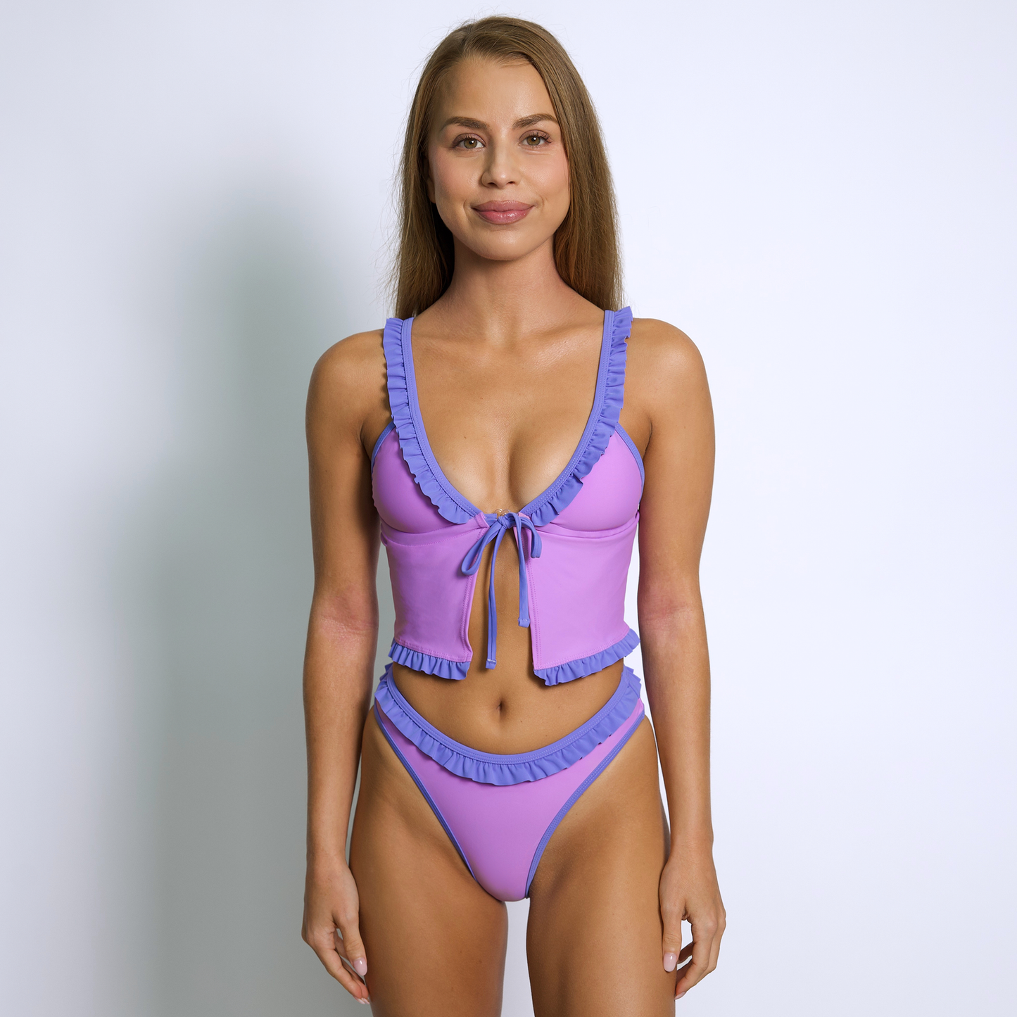 JESSIE Lavender Ruffle Classic Bikini Bottom