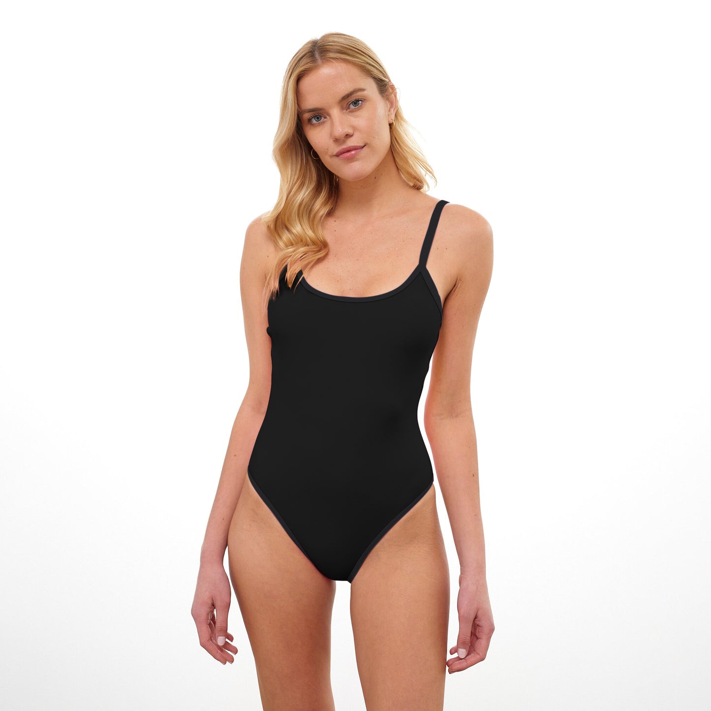 MARLEY Black Scoop Neck One Piece