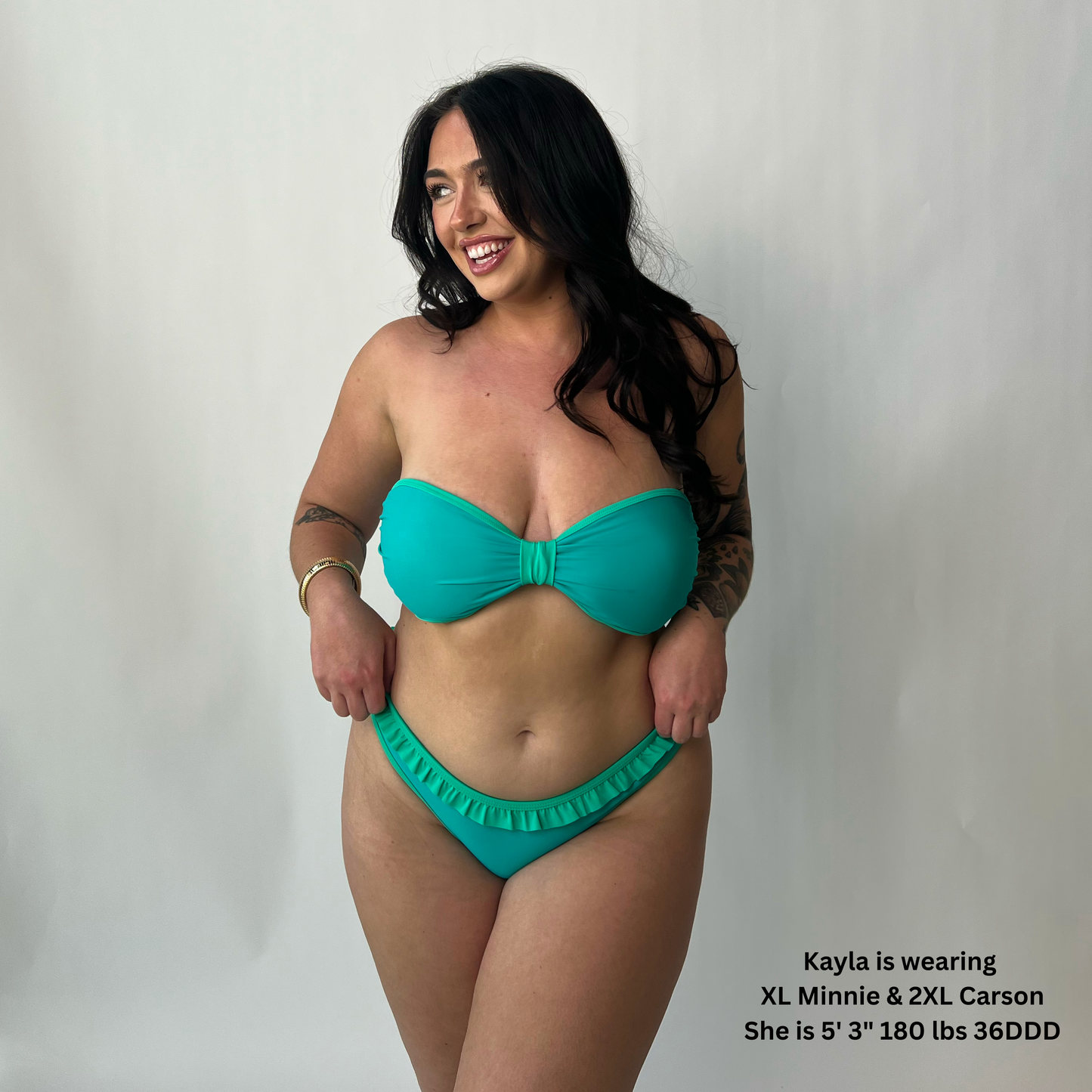 MINNIE Aqua Melon Bandeau Bikini Top