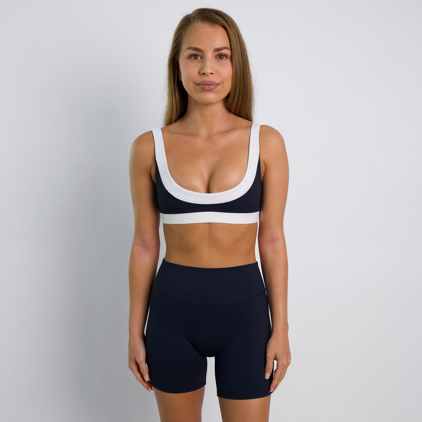 HALLE Navy Lift Scoop Sports Bra