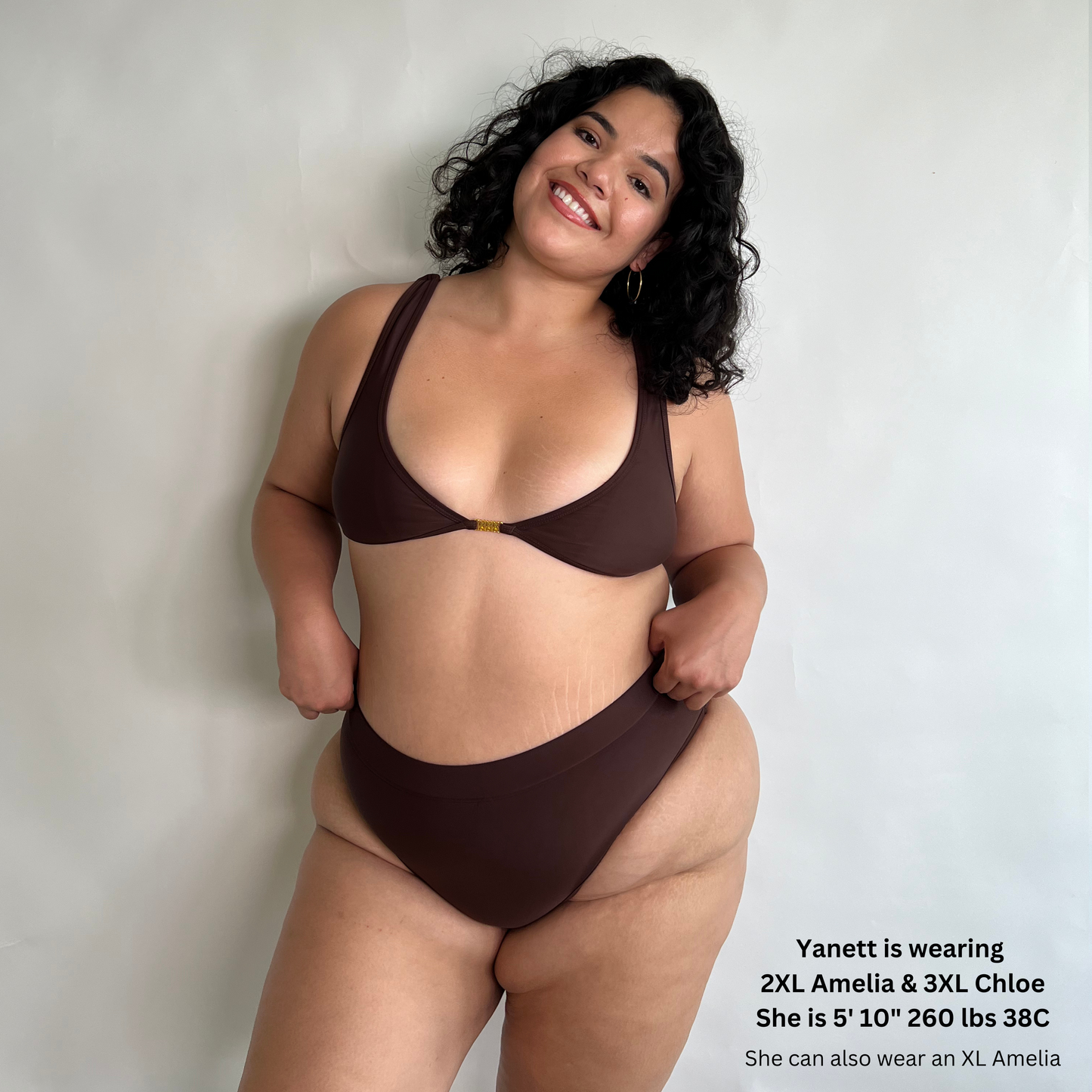 AMELIA Cacao '93' Minimal Bikini Top