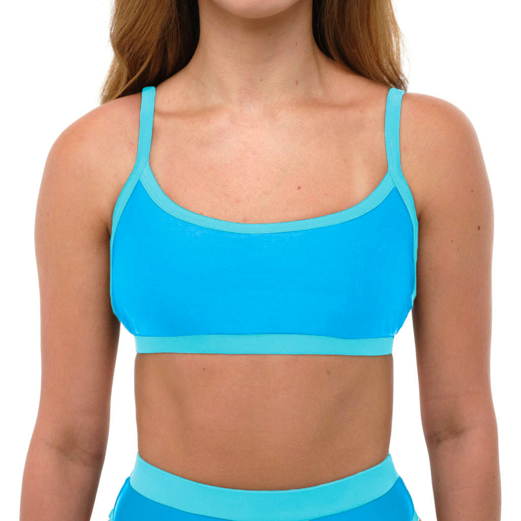 Blue swim best sale top