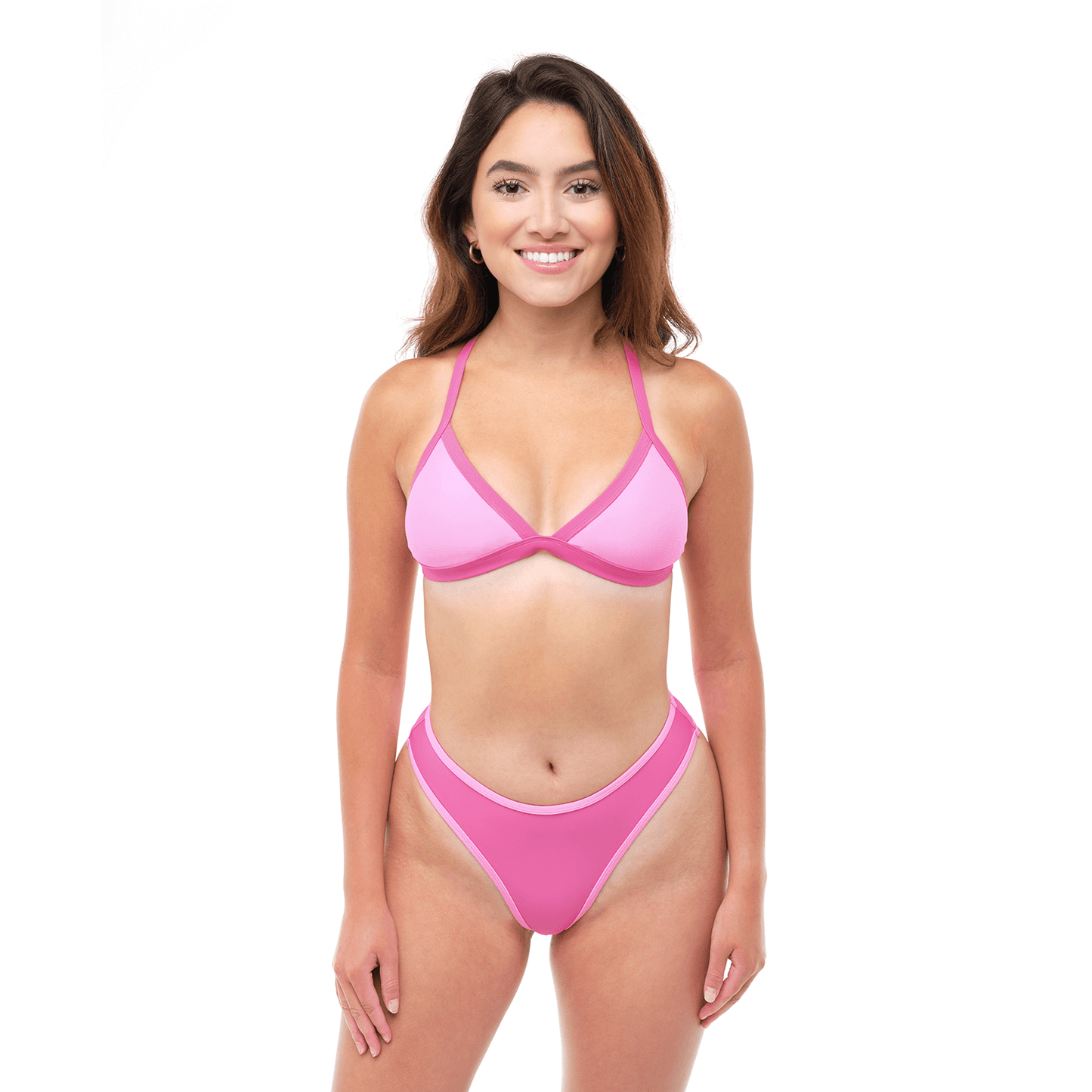 CARSON Poppy Pink Cheeky Bikini Bottoms