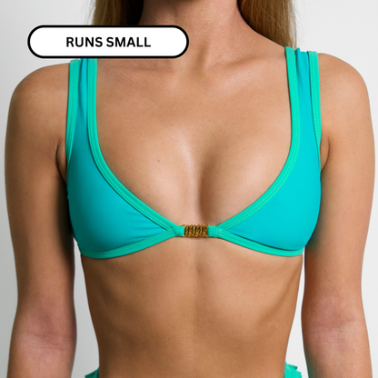 AMELIA Aqua Melon '93' Minimal Bikini Top