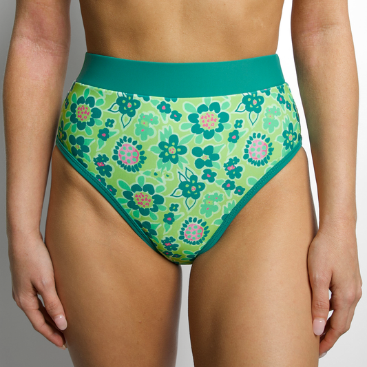 MOLLY Botanical Bloom Full Coverage High Rise Bikini Bottom