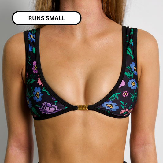 AMELIA Midnight Bloom '93' Minimal Bikini Top