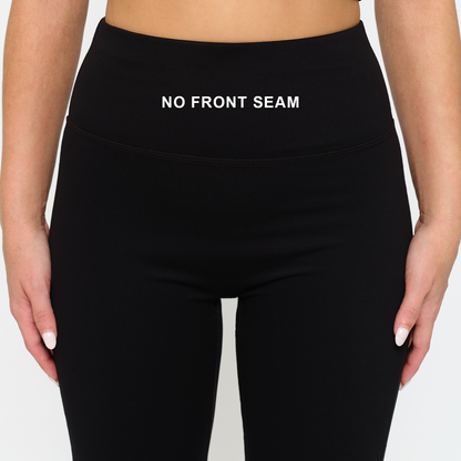 LOGAN-FLARE Black Flare Legging - SHORT