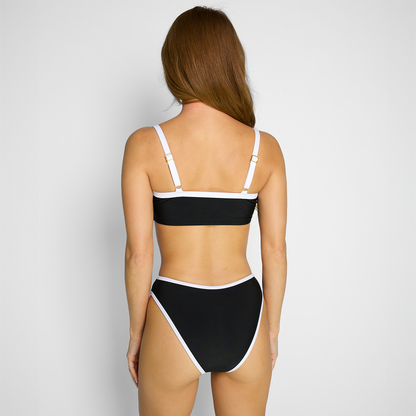JESSIE Black & White Classic Bikini Bottoms
