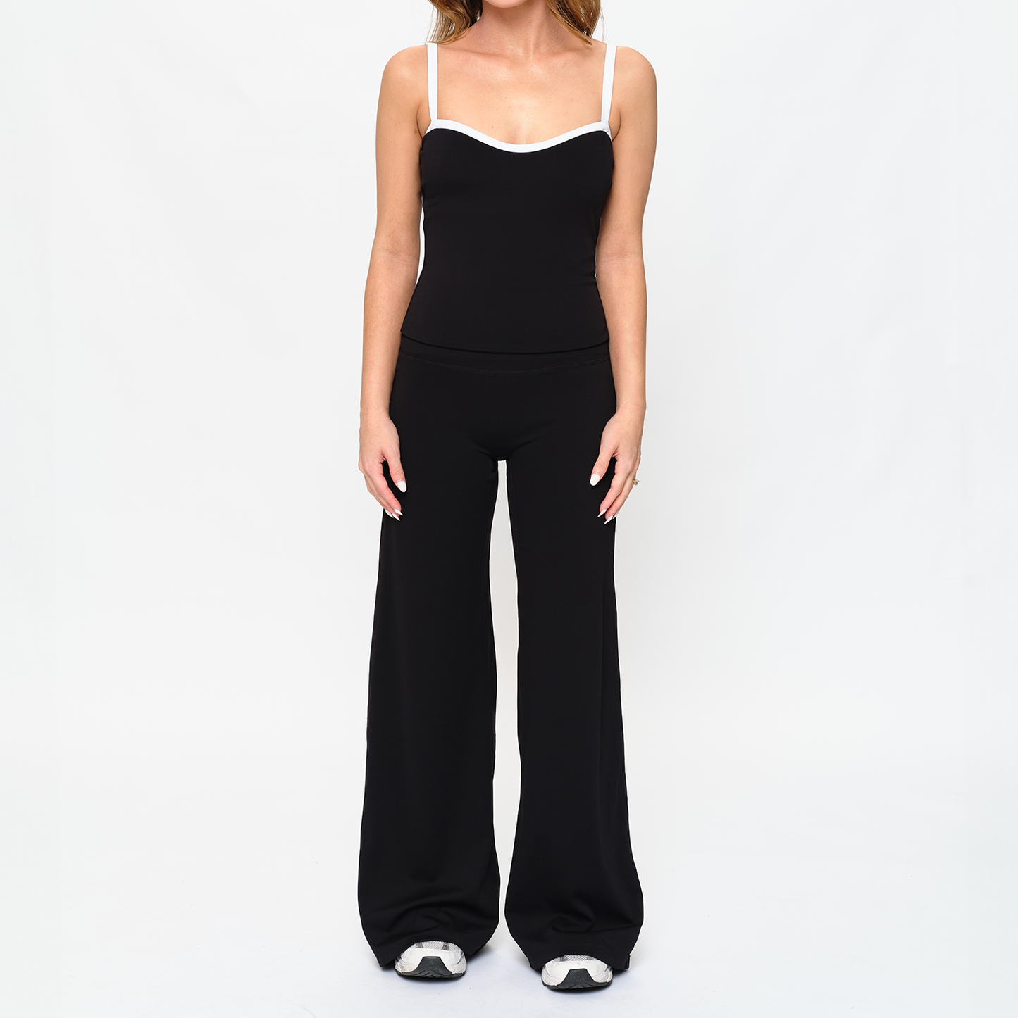 LOGAN-WIDE Black Flare Legging - LONG