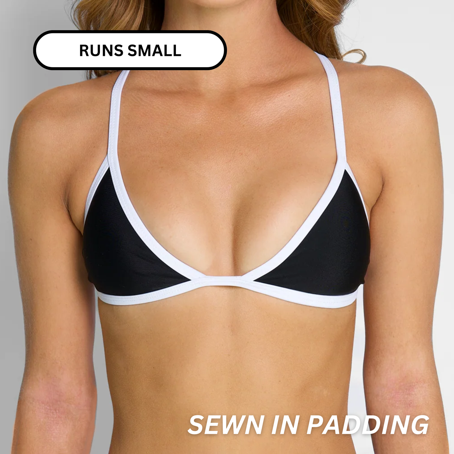 LILY Black & White Minimal Triangle Top