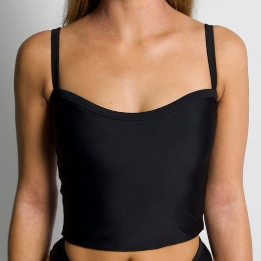 SYDNEY-TANKINI Black Sweetheart Tankini Top