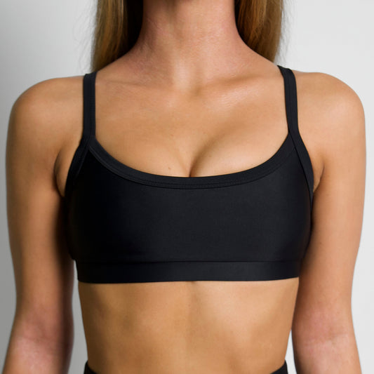 TYLER Black Sporty Bikini Top