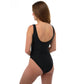 PIPER [Longer Torso] Black 80s Cut High Leg One Piece