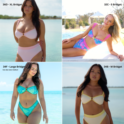 BRIDGET Tropical Safari Princess Bikini Top