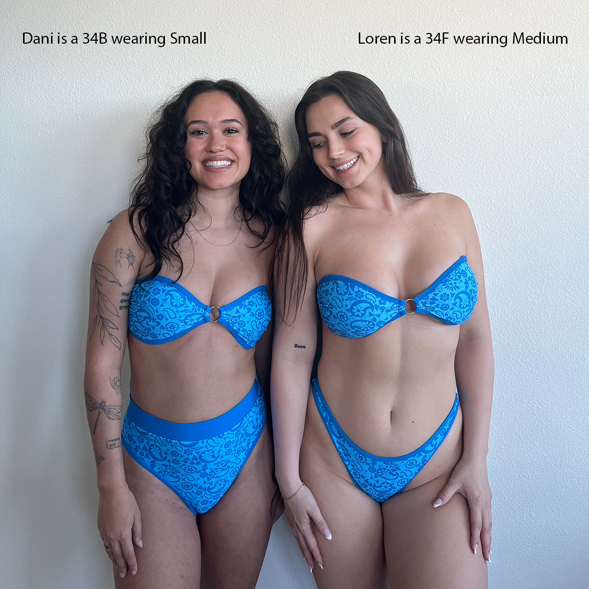 BRIDGET Strapless Blue Crush Princess Bikini Top
