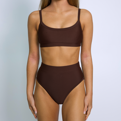TYLER Cacao Sporty Bikini Top