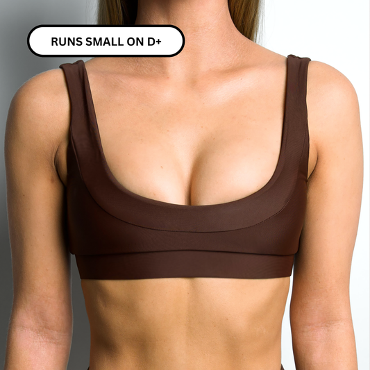 HALLE Cacao Lift Scoop Bikini Top