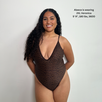 VERONICA Jaguar Deep V One Piece