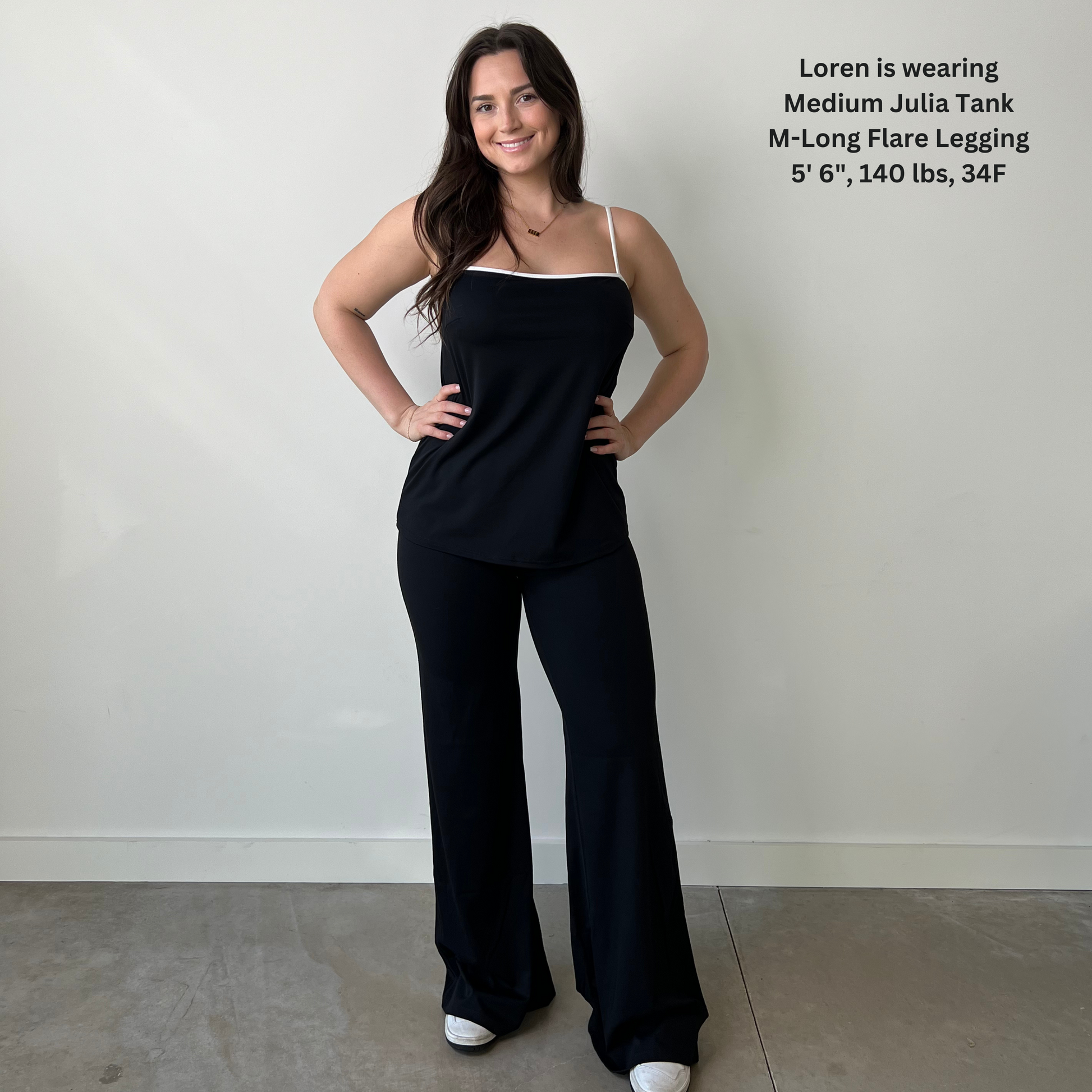 LOGAN-WIDE Black Wide Legging - SHORT