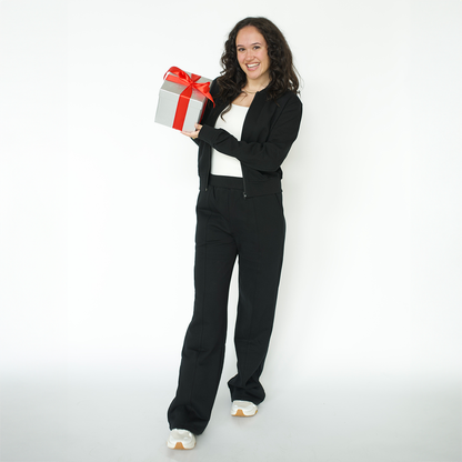 EMERSON Black Fleece Wide Leg Pant - LONG