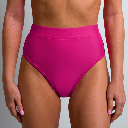 MOLLY Dragon Fruit Full Coverage High Rise Bikini Bottom