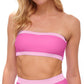 CONNER Poppy Pink Bandeau Bikini Top