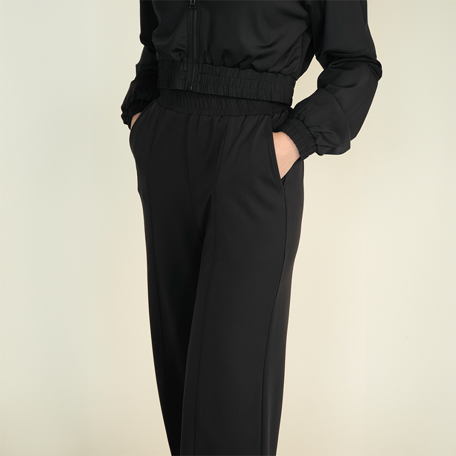 EMERSON Black Wide Leg Pant - SHORT