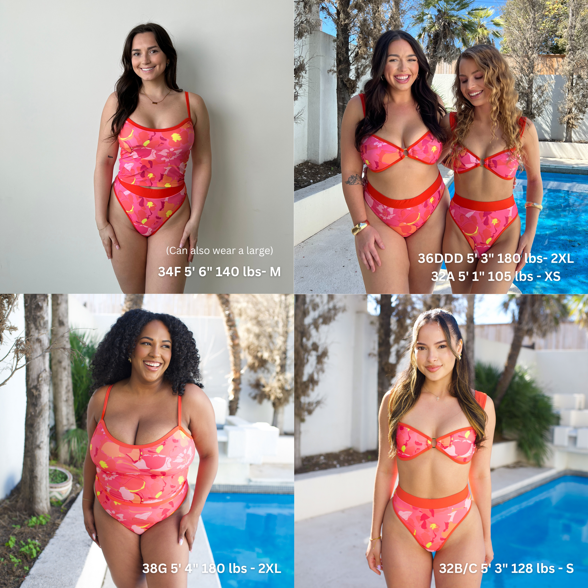 CHLOE Floral Fruit Punch High Rise Bikini Bottom