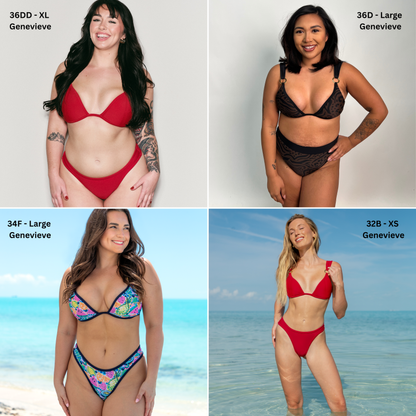GENEVIEVE Tutty Fruity Curvy Underwire Triangle Top