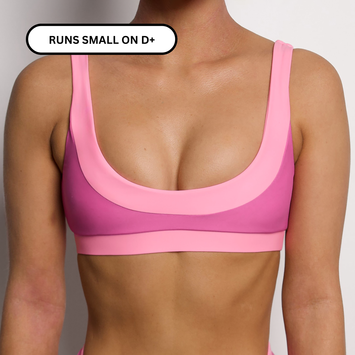HALLE Poppy Pink Lift Scoop Bikini Top