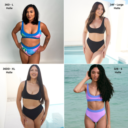 HALLE Cacao Lift Scoop Bikini Top