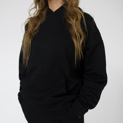 ZOEY Black Fleece Hoodie
