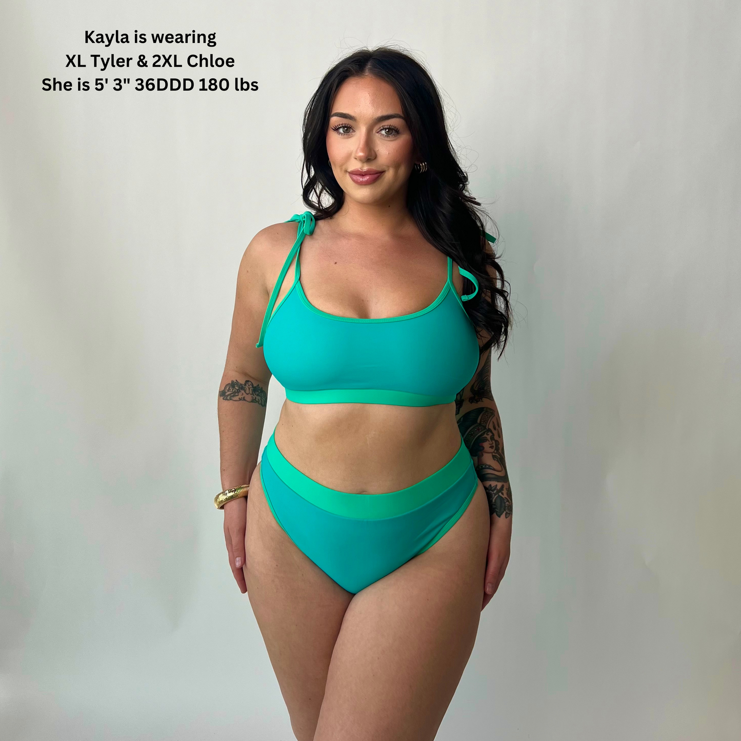 CHLOE Aqua Melon High Rise Bikini Bottom