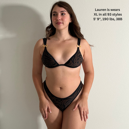 GENEVIEVE Jungle Curvy Underwire Triangle Top