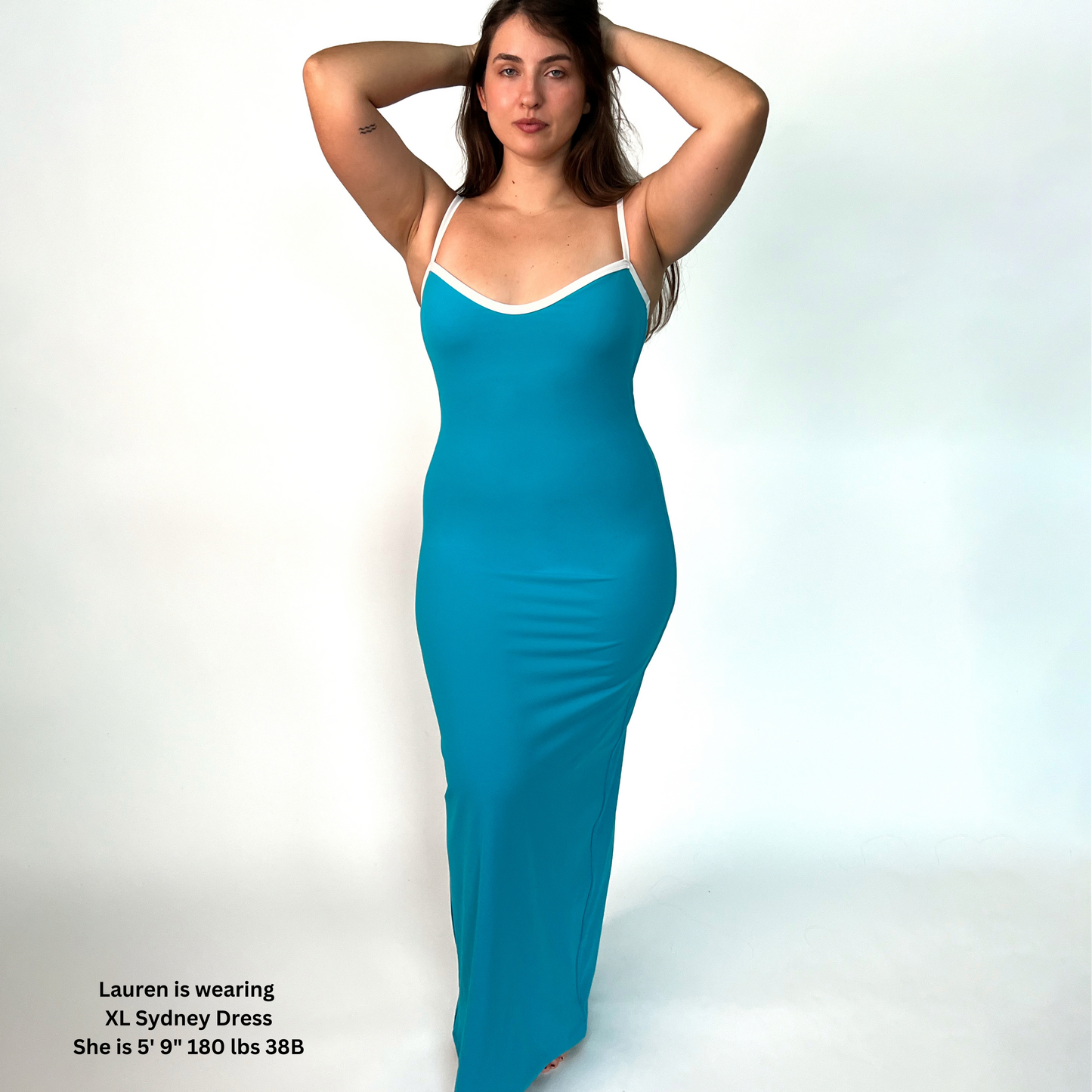 SYDNEY-MAXI Aqua Marine Sweetheart Scoop Maxi Dress