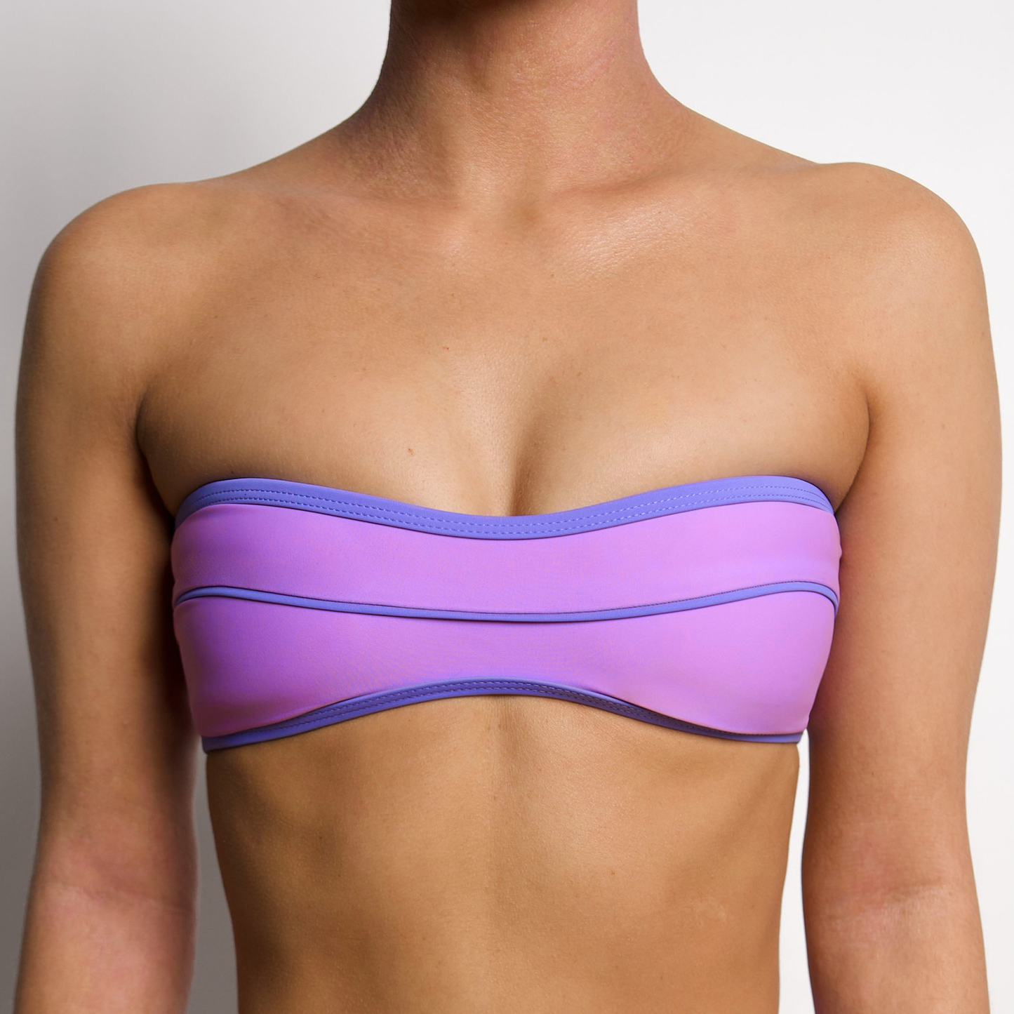 GRIFFIN Lavender Bandeau Piping Top