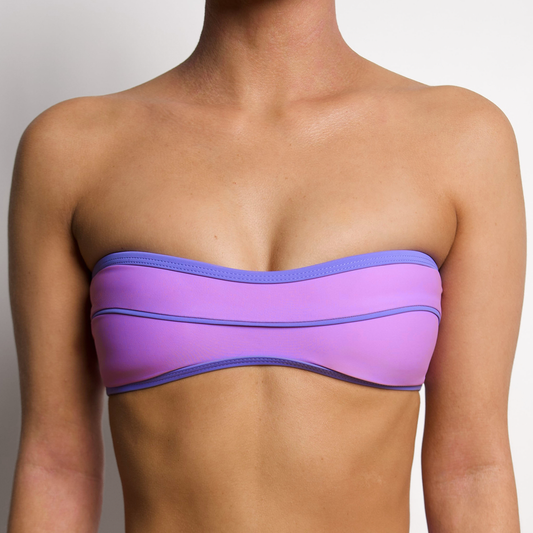 GRIFFIN Lavender Bandeau Piping Top