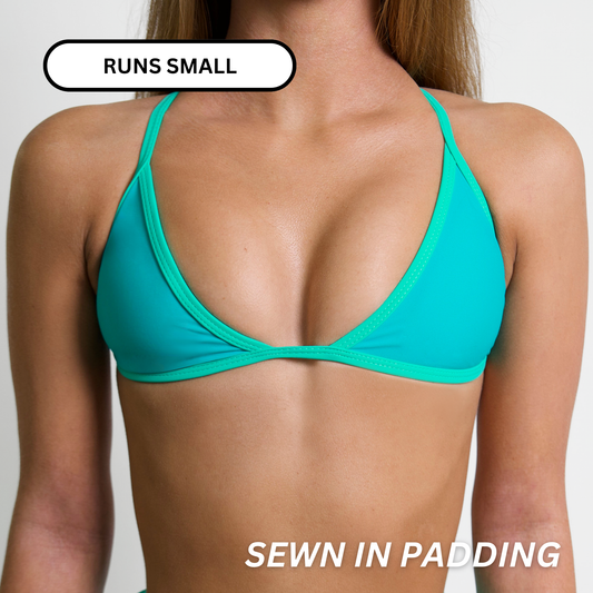 LILY Aqua Melon Minimal Triangle Top