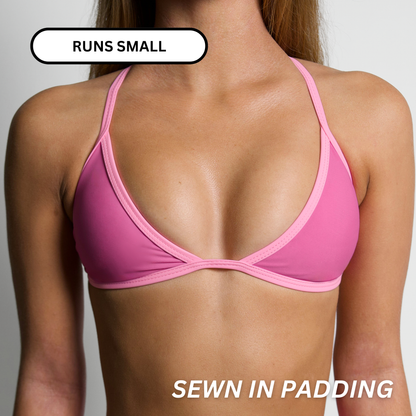 LILY Poppy Pink Minimal Triangle Top