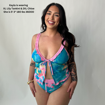 LILY-TANKINI Secret Garden Ruffle Triangle Tankini Top