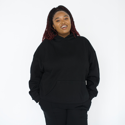 ZOEY Black Fleece Hoodie