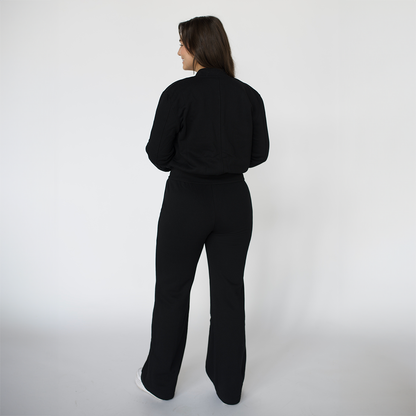 EMERSON Black Fleece Wide Leg Pant - LONG
