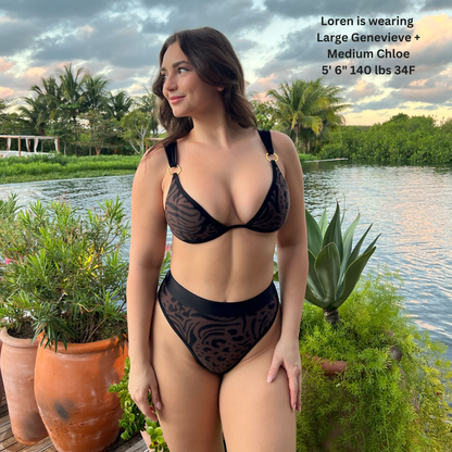 GENEVIEVE Jungle Curvy Underwire Triangle Top