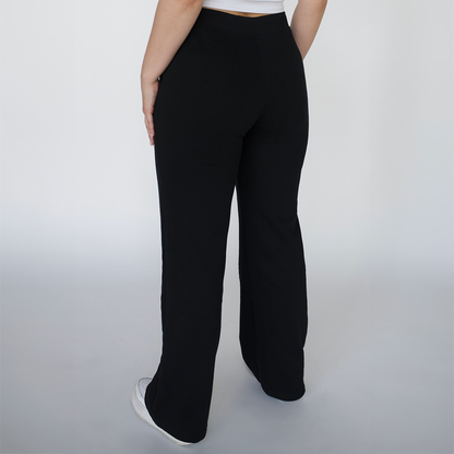 EMERSON Black Fleece Wide Leg Pant - LONG