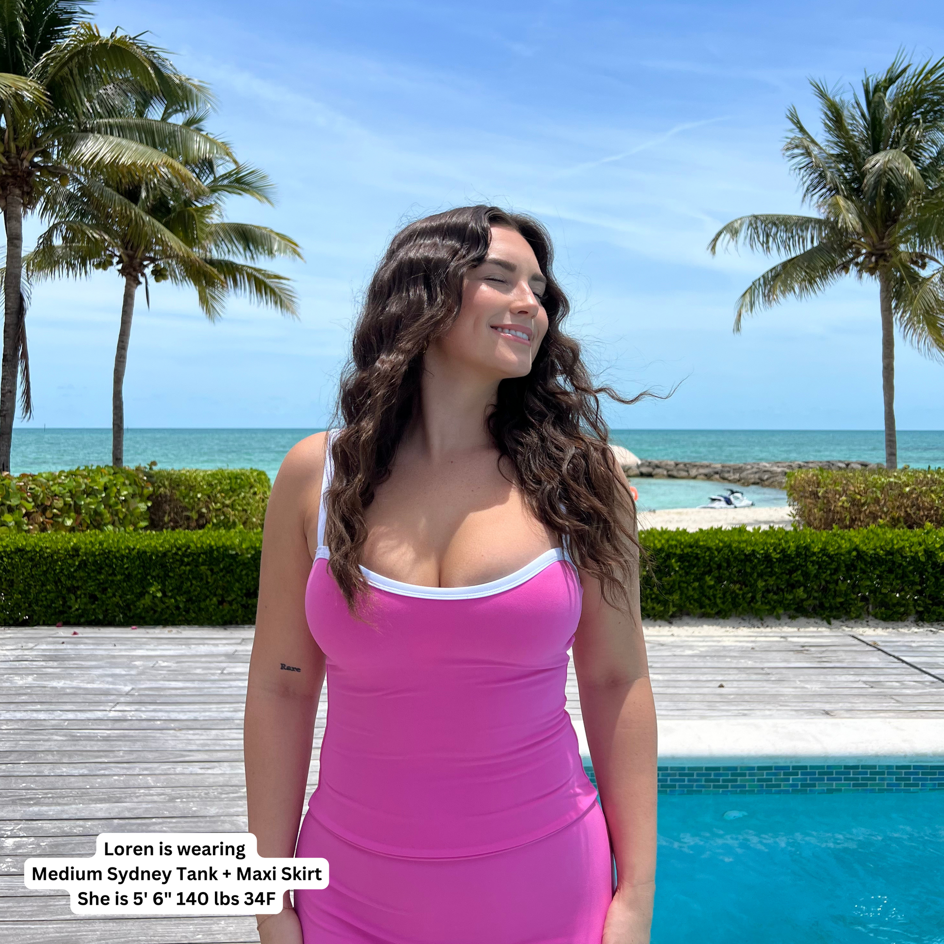 SYDNEY-TANK Poppy Pink Sweetheart Top