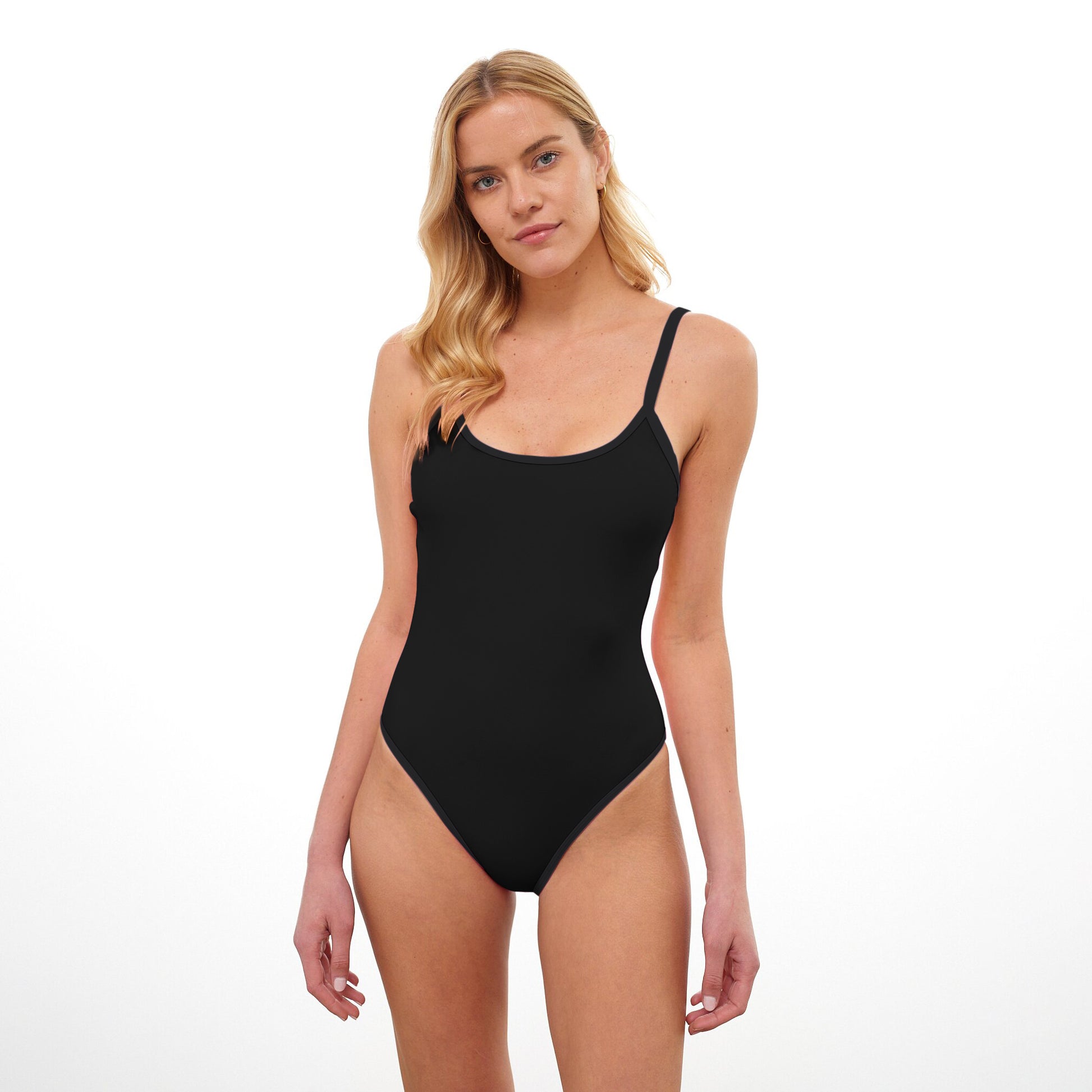 MARLEY Black Scoop Neck One Piece