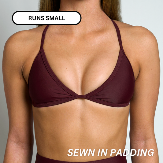 LILY Maroon Minimal Triangle Top
