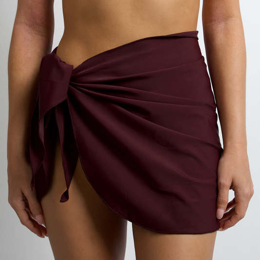 SARONG Maroon Cover Up