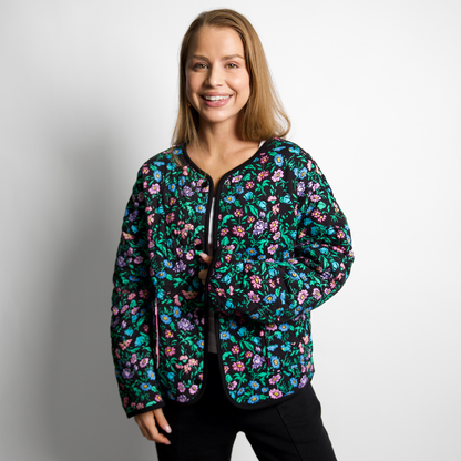 QUINN Midnight Bloom Quilted Jacket