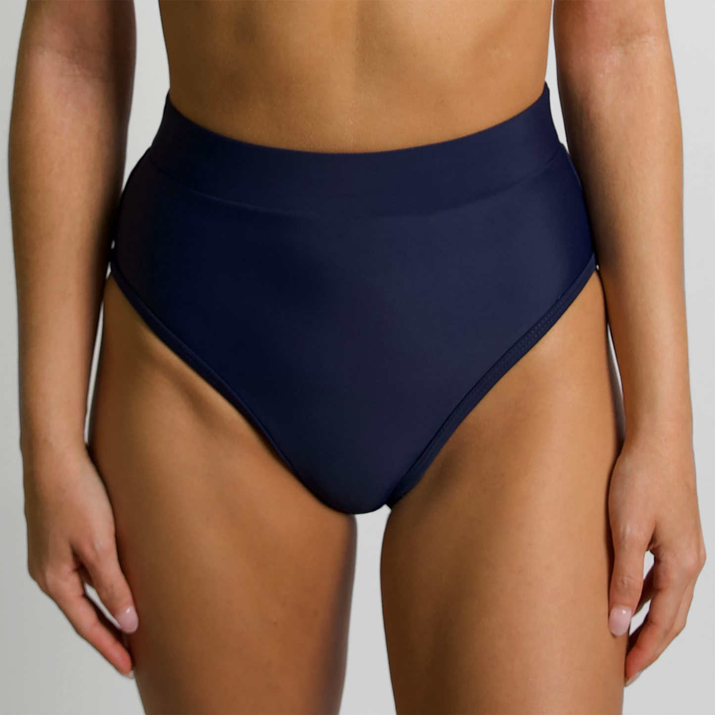 MOLLY Navy Full Coverage High Rise Bikini Bottom